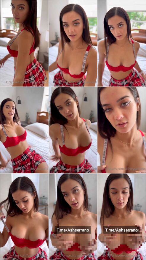 ashley serrano en la cama