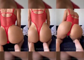 bru luccas en sexy lencería roja