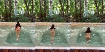 yanet garcía desnuda en la piscina en onlyfans