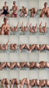 Cristina sanz ganoza con dildo en la cama onlyfans